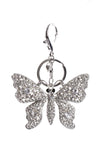 Butterfly Diamante Bag Charm Keyring