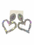 Diamante Heart Earrings