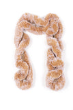 Two Tone Faux Rabbit Fur Crochet Twisted Scarf