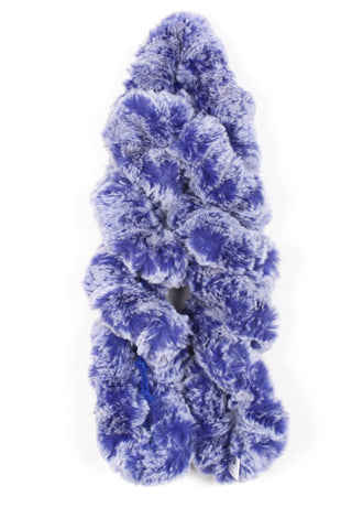 Two Tone Faux Rabbit Fur Crochet Twisted Scarf