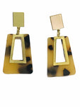 Trapeze Shaped Resin Look Earrings