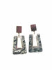 Trapeze Shaped Resin Look Earrings