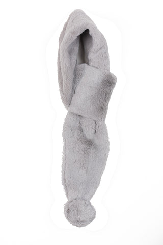 Soft Faux Fur Pull Through Pom Scarf