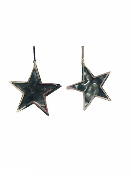 Acrylic Layered Outline Star Earrings