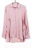 Oversized Striped Shirt in Pink