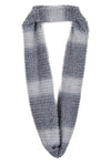 Zig Zag Print Soft Faux Fur Snood in grey