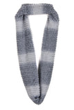 Zig Zag Print Soft Faux Fur Snood in grey