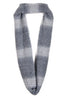 Zig Zag Print Soft Faux Fur Snood in grey