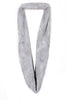 Wave Textured Soft Faux Fur Snood in silver grey