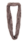 Wave Textured Soft Faux Fur Snood in mocha
