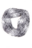 Ombre Soft Faux Fur Snood in light grey