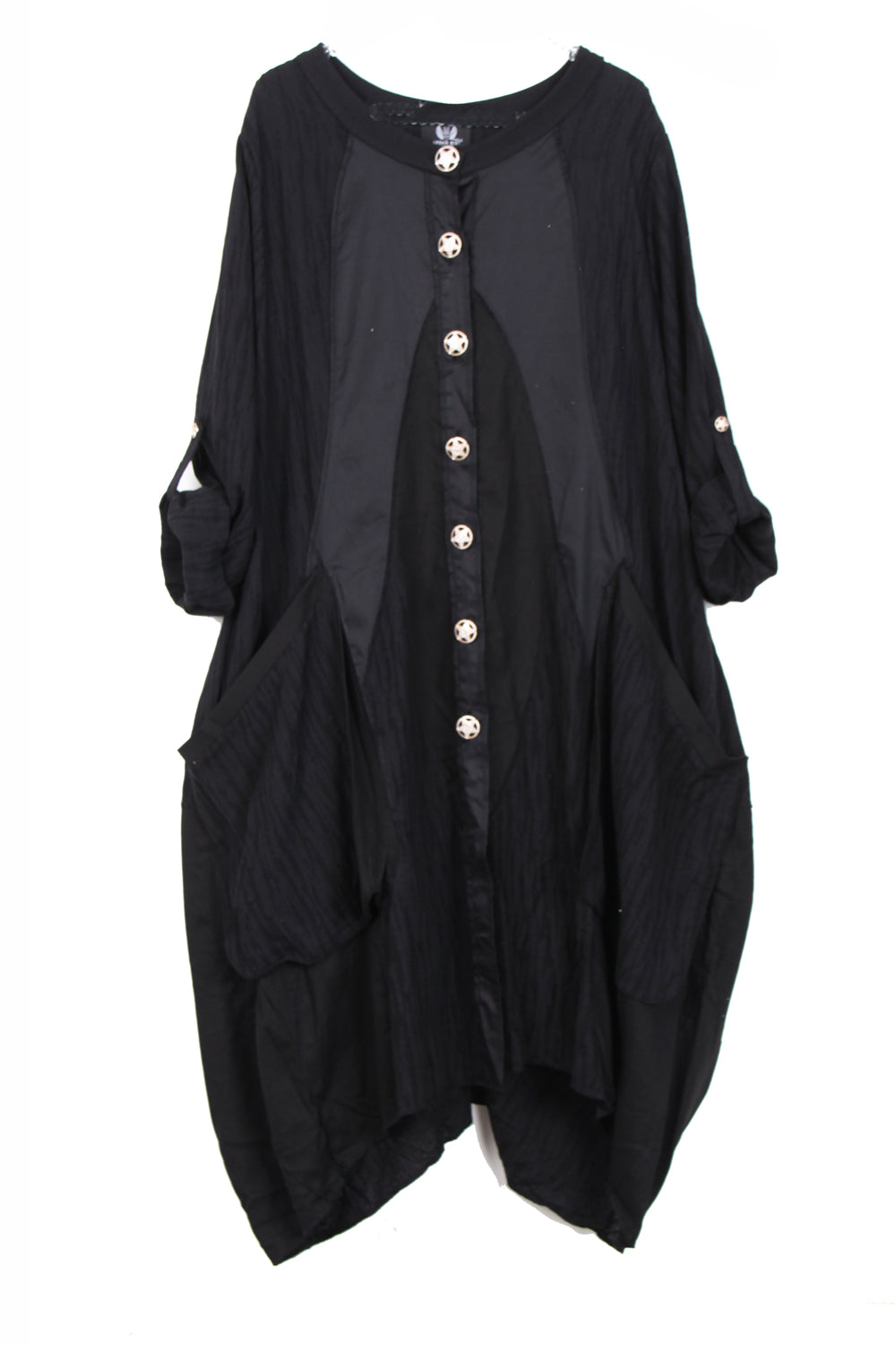 Oversized Linen Asymmetric Longline Cardigan Jacket – Urban Mist UK