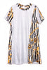 Metallic Chain Print A Line Dress