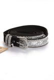 Thin Diamante Glitter Buckle Belt