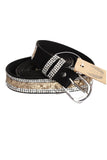 Thick Diamante Glitter Buckle Belt in gold