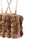 Fluffy Faux Fur Pom Pom Chain Shoulder Handbag