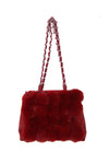 Fluffy Faux Fur Pom Pom Chain Shoulder Handbag