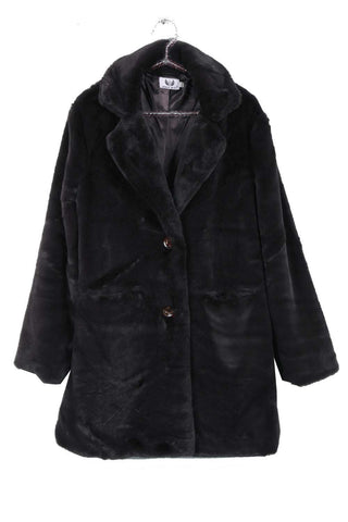 Plain Ultra Soft Faux Fur Coat