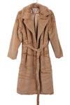 Longline Faux Fur Coat with Belt