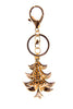 Christmas Tree Diamante Bag Charm Keyring