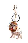 Lion Diamante Bag Charm Keyring