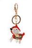 Reindeer Christmas Diamante Bag Charm Keyring