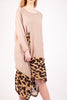 Drape Floaty Leopard Print Border Dress