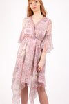 Paisley Print Floaty Maxi Frill Dress