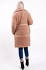 Shaggy Teddy Coat with PU Detail