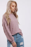 Knitted Jumper Top with Pearl