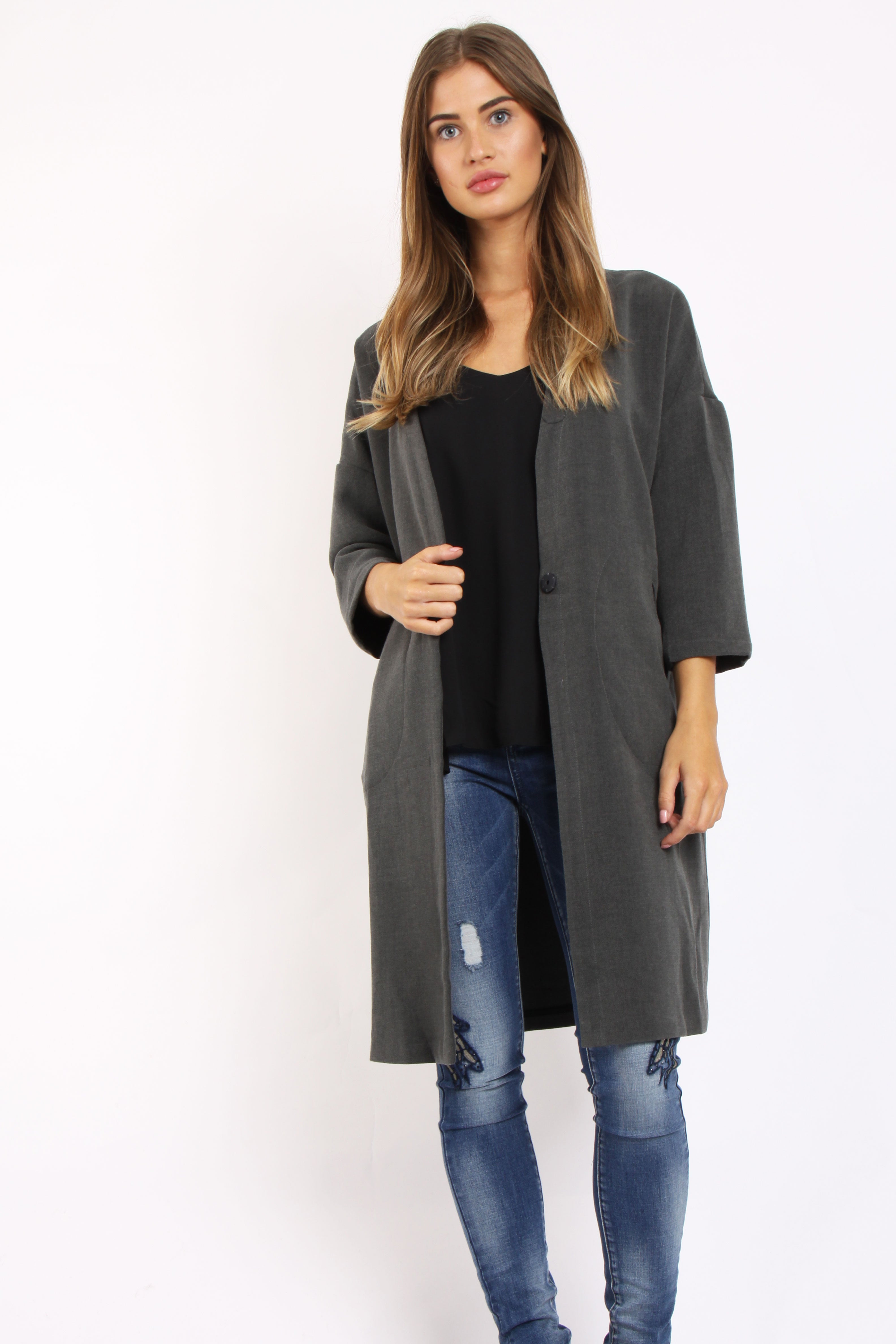 Long blazer on sale jacket