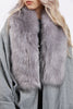 Faux Fur Collar Fringe Shawl/Scarf