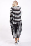 Oversized Stripe lines Style Classic Dress
