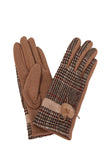 Prince Of Wales Check Tartan Soft Jersey Gloves