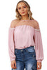 Fish Net Pearl Arm Blouse Top