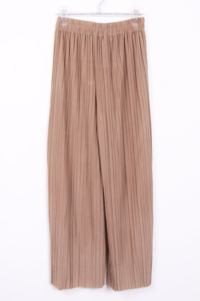 High Waist Elasticated Pleated Culotte Trouser