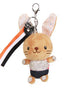 Bunny Rabbit Soft Plush Diamante Bag Charm Keyring