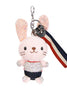 Bunny Rabbit Soft Plush Diamante Bag Charm Keyring