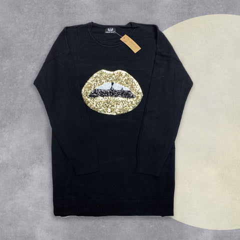 Sequin Mouth SOFT KNIT JUMPER