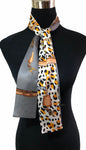 Skinny Leopard and Buckle scarf