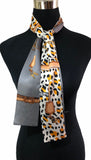 Skinny Leopard and Buckle scarf