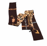 Skinny Leopard and Buckle scarf