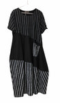 Diagonal stripe cut T-Shirt Dress