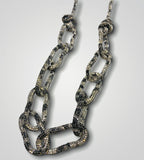 Animal Print Sparkly Diamante Chain Necklace