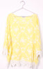 Floral Lace Trim Loose Kaftan Top