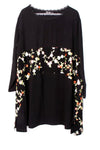 Floral Embroidered front panel Floaty Top