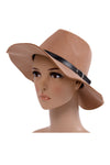 Fedora Hat With Faux Leather Trim