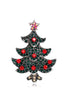 Christmas Tree Diamante Rhinestone Brooch