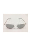 Square double tinted light frame sunglasses
