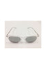 Square double tinted light frame sunglasses
